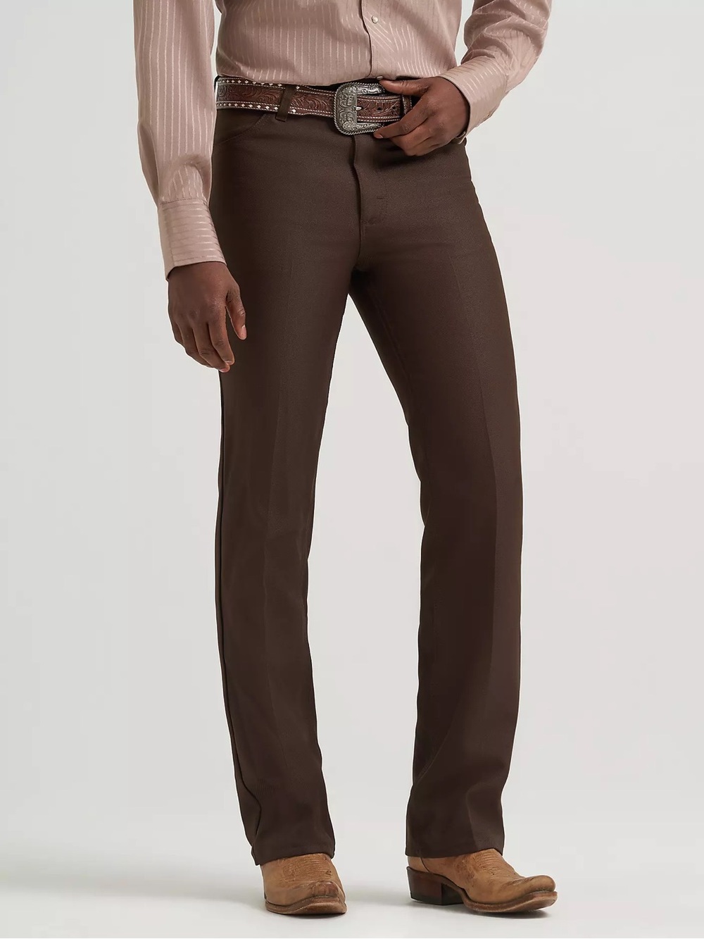 Wrangler Men's Dark Brown Chinos Regular Fit